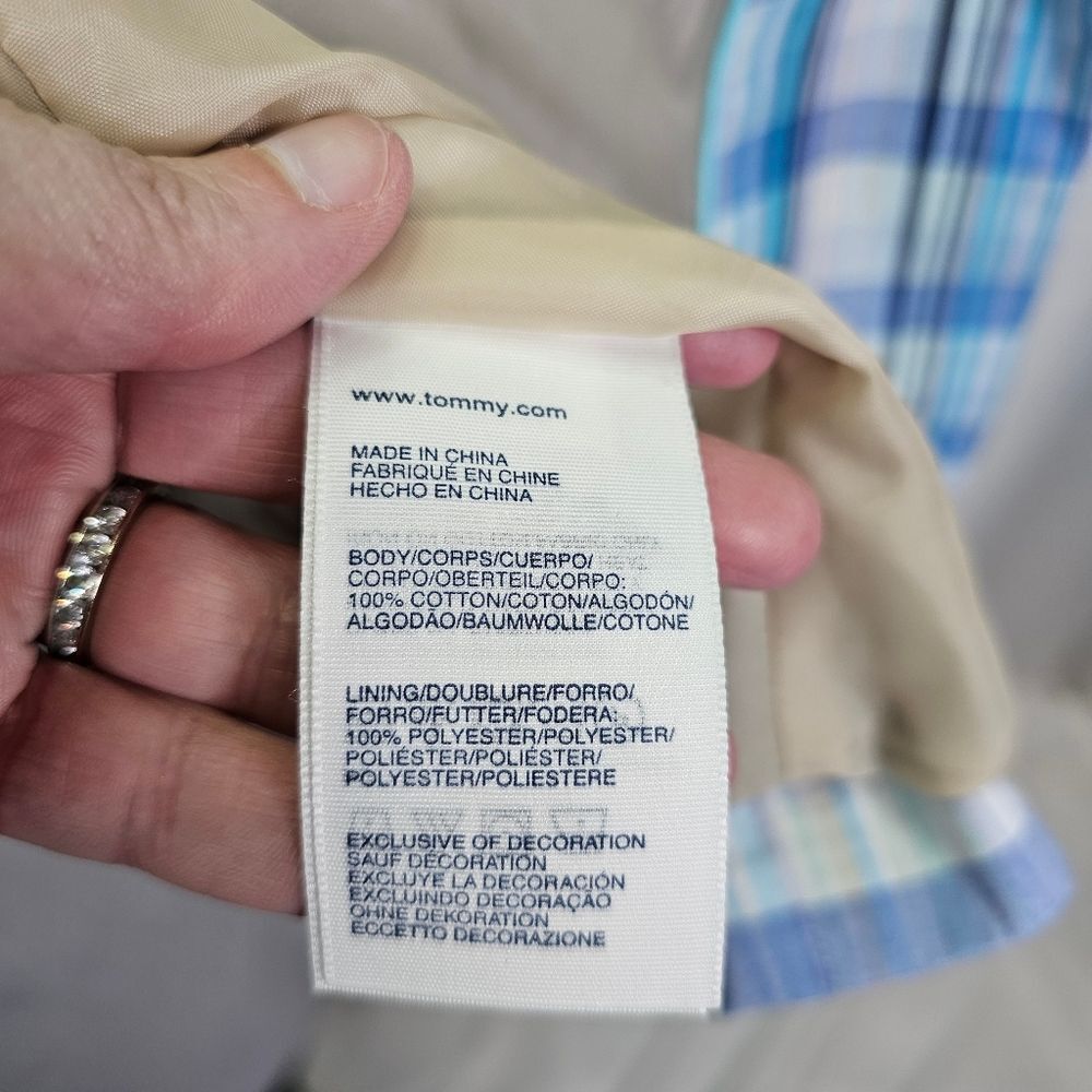 Tommy Hilfiger Blue Plaid The Tommy Blazer Jacket Size Small - Picture 8 of 15